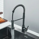 GobekUsa Black Flexible Kitchen Faucet Pull Down Mixer Tap Swivel Stream Sprayer Nozzle
