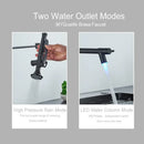 GobekUsa Dual Spout LED Kitchen Faucet 360 Rotate Hot Cold Mixer for Stylish Sink