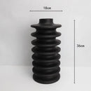 GobekUsa Geometric Circle Spiral Black Resin Vase - Home Decor Flower Pot