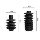 GobekUsa Geometric Circle Spiral Black Resin Vase - Home Decor Flower Pot
