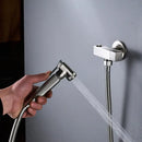 GobekUsa Black Bidet Faucet with Single Handle, Wall Mounted, Cold Water, Brass Sprayer Head