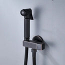 GobekUsa Black Bidet Faucet with Single Handle, Wall Mounted, Cold Water, Brass Sprayer Head