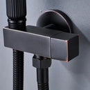 GobekUsa Black Bidet Faucet with Single Handle, Wall Mounted, Cold Water, Brass Sprayer Head