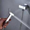 GobekUsa Black Bidet Faucet with Single Handle, Wall Mounted, Cold Water, Brass Sprayer Head