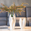 GobekUsa Irregular Pleated Ceramic Vase for Home Decoration and Floral Arrangement