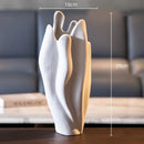 GobekUsa Irregular Pleated Ceramic Vase for Home Decoration and Floral Arrangement