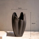 GobekUsa Irregular Pleated Ceramic Vase for Home Decoration and Floral Arrangement