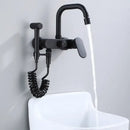 GobekUsa Dual Hole Kitchen Mixer Tap Black Brass Chrome Kitchen Faucet