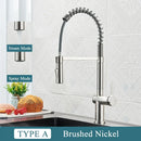 GobekUsa Brass Kitchen Sink Faucet with Dual Stream Sprayer Nozzle, Hot Cold Water Mixer Tap