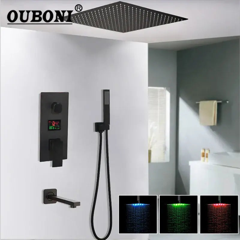 GobekUsa Digital Display Shower Faucet Set with 3 Functions