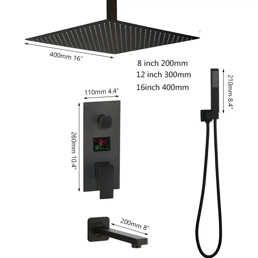 GobekUsa Digital Display Shower Faucet Set with 3 Functions, photo 2 of 22