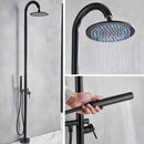 GobekUsa LED Black Outdoor Shower Set with 10" Rainfall Head