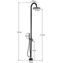 GobekUsa LED Black Outdoor Shower Set with 10" Rainfall Head