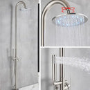 GobekUsa LED Black Outdoor Shower Set with 10" Rainfall Head