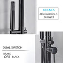 GobekUsa LED Black Outdoor Shower Set with 10" Rainfall Head