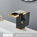 GobekUsa LED Waterfall Basin Faucet - Color Changing, Single Handle, Deck Mounted.