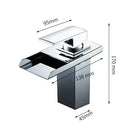 GobekUsa LED Waterfall Basin Faucet - Color Changing, Single Handle, Deck Mounted.