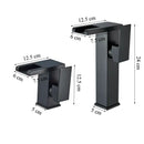 GobekUsa LED Waterfall Basin Faucet: Black Mixer Tap with Light, Deck Mount Kitchen Sink