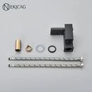 GobekUsa LED Waterfall Basin Faucet: Black Mixer Tap with Light, Deck Mount Kitchen Sink