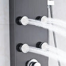 GobekUsa Black Massage Jets Rain Shower Column Thermostatic Mixer Shower Panel