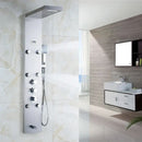 GobekUsa Black Massage Jets Rain Shower Column Thermostatic Mixer Shower Panel