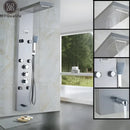 GobekUsa Black Massage Jets Rain Shower Column Thermostatic Mixer Shower Panel