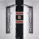 GobekUsa Black Massage Jets Rain Shower Column Thermostatic Mixer Shower Panel