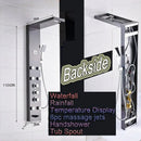 GobekUsa Black Massage Jets Rain Shower Column Thermostatic Mixer Shower Panel