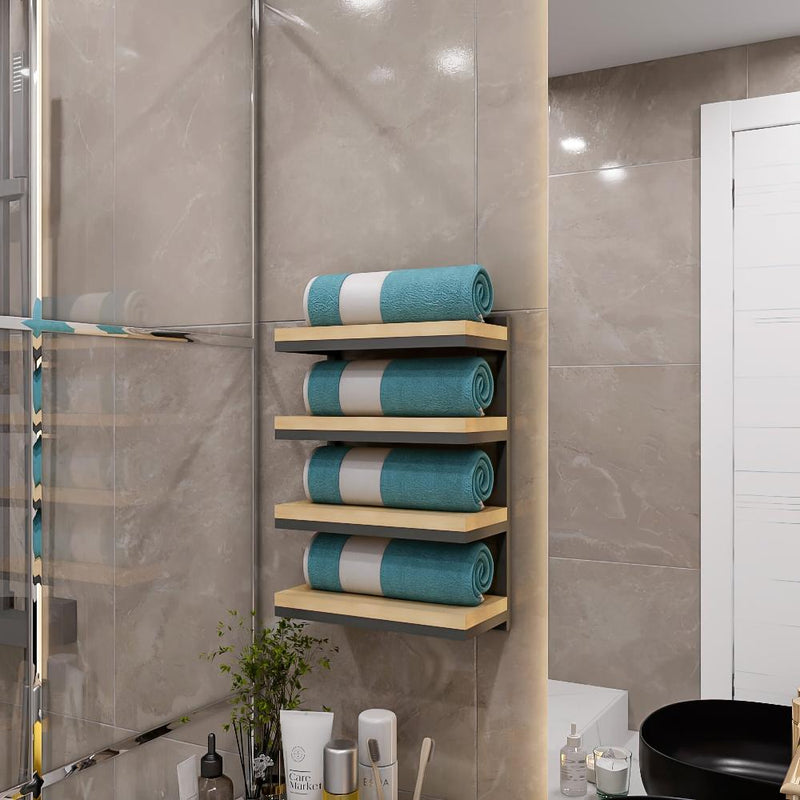 4 Tier Towel Stacker and Bathroom Shelf