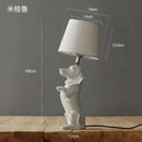 GobekUsa Black/White Puppy Dogs Table Lamps for Home Decor Lighting