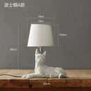 GobekUsa Black/White Puppy Dogs Table Lamps for Home Decor Lighting