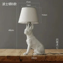 GobekUsa Black/White Puppy Dogs Table Lamps for Home Decor Lighting