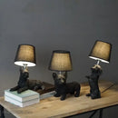 GobekUsa Black/White Puppy Dogs Table Lamps for Home Decor Lighting