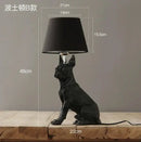GobekUsa Black/White Puppy Dogs Table Lamps for Home Decor Lighting