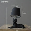 GobekUsa Black/White Puppy Dogs Table Lamps for Home Decor Lighting