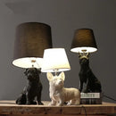 GobekUsa Black/White Puppy Dogs Table Lamps for Home Decor Lighting