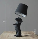 GobekUsa Black/White Puppy Dogs Table Lamps for Home Decor Lighting