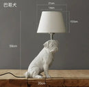 GobekUsa Black/White Puppy Dogs Table Lamps for Home Decor Lighting