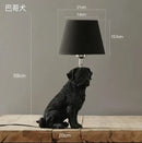 GobekUsa Black/White Puppy Dogs Table Lamps for Home Decor Lighting