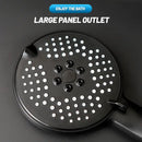 Matte black pressure boost shower head with hose for bathroom by Decorbites