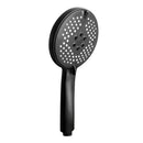Matte black pressure boost shower head with hose for bathroom by Decorbites