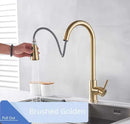 GobekUsa Black SUS304 Pull Out Kitchen Faucet Tap Single Handle Sink Mixer Spout