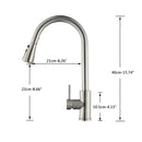 GobekUsa Black SUS304 Pull Out Kitchen Faucet Tap Single Handle Sink Mixer Spout