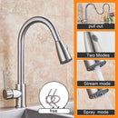 GobekUsa Black Pull Out Kitchen Sink Faucet - Deck Mounted Stream Sprayer Kitchen Mixer Tap