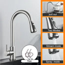 GobekUsa Black Pull Out Kitchen Sink Faucet - Deck Mounted Stream Sprayer Kitchen Mixer Tap