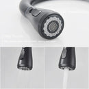 GobekUsa Black Pull Out Kitchen Sink Faucet - Deck Mounted Stream Sprayer Kitchen Mixer Tap