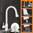 GobekUsa Black Pull Out Kitchen Sink Faucet - Deck Mounted Stream Sprayer Kitchen Mixer Tap