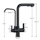GobekUsa Black 2-in-1 Purification Kitchen Faucet with Flexible Pull Out Nozzle