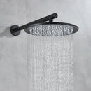 GobekUsa Brass Black Shower Set with Ceiling/Wall Arm, Diverter Mixer, Handheld Spray, 8-16" Rain Head