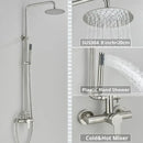 GobekUsa Black Shower Faucet Set with Rainfall Shower Head and Wall Mounted Mixer Tap